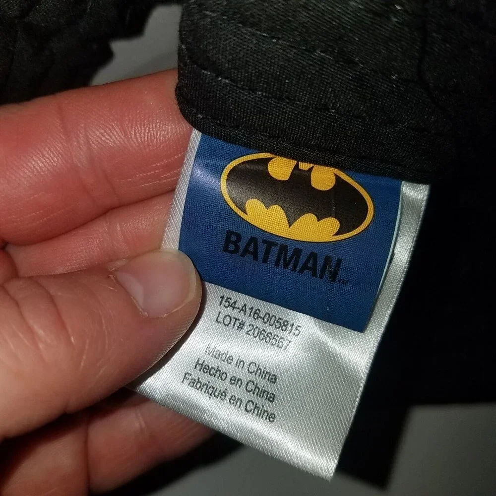 NEW DC Batman Hat Baseball Cap Black Yellow Baby Toddler 24 Months - 3T